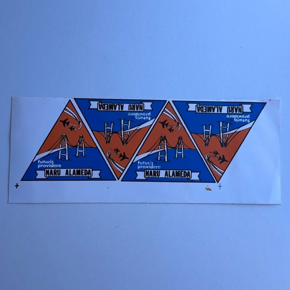 Vintage NARU Alameda Naval Air Reserve Unit Decal Sheet 3M Scotchcal Aviation